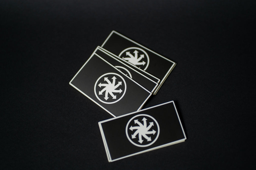 Pfeilrad Sticker schwarz