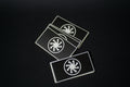 Pfeilrad Sticker schwarz