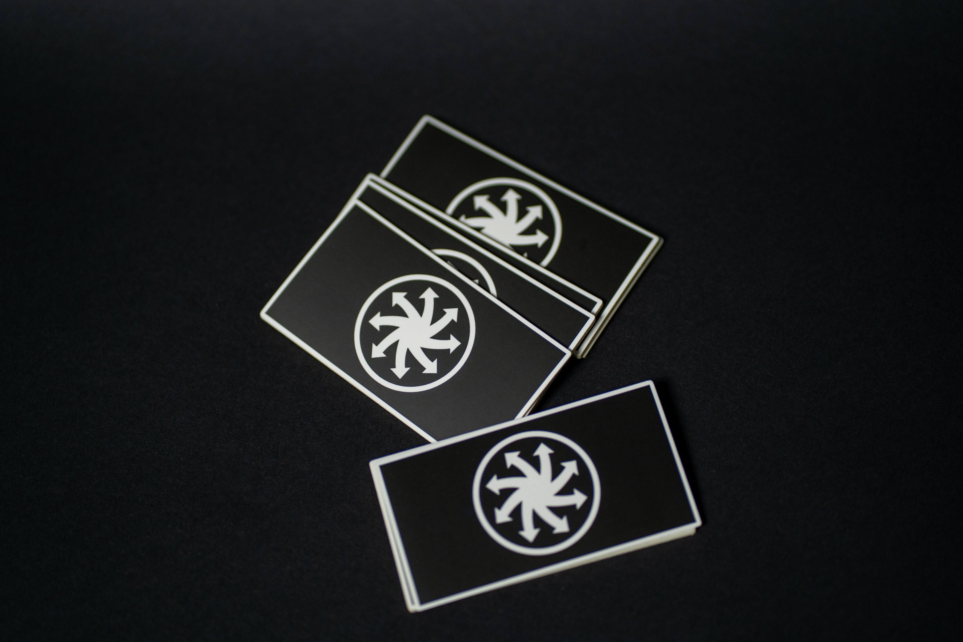 Pfeilrad Sticker schwarz