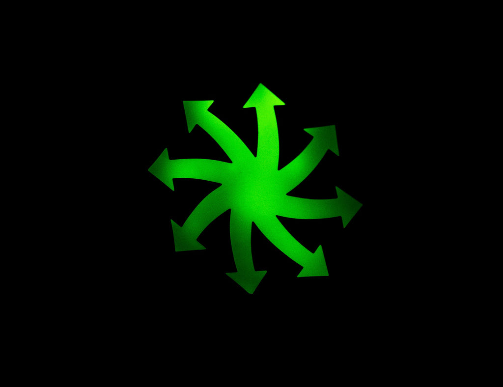 Sticker Glow in the Dark Pfeilrad-Sonne